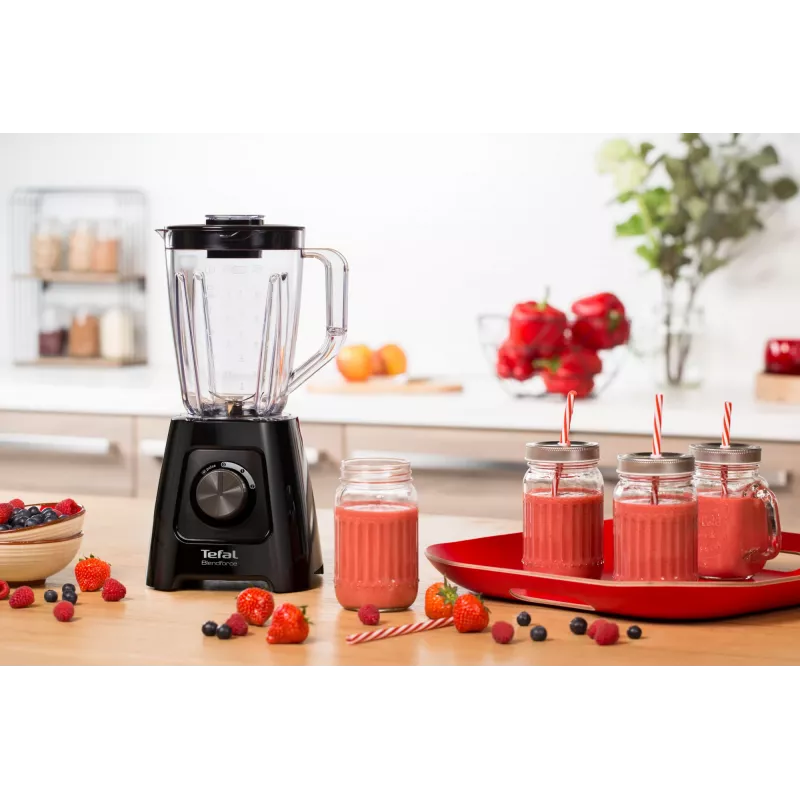 Lauablender Tefal BL4208 — 600 W, 1,25 L plastkann, 2 kiirust, jääpurustus, must