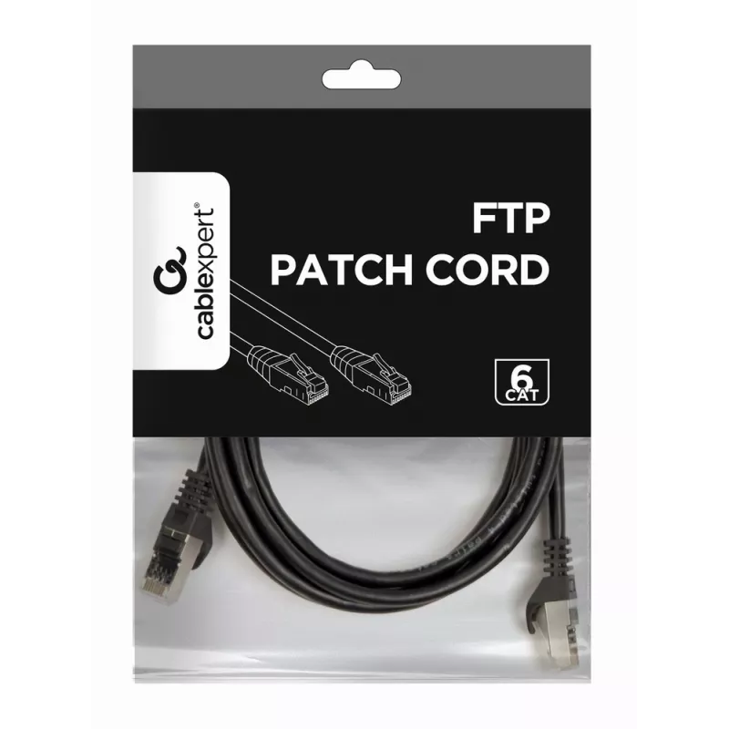 Etherneti patch-kaabel Gembird Cat6 U/UTP (UTP) 2 m, RJ-45, must