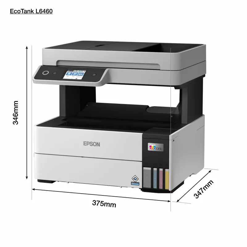 Multifunktsiooniline printer Epson EcoTank L6460 — tindiprinter värviline, 4800x1200 dpi, 37 ppm, A4 dupleks, Wi‑Fi, Ethernet