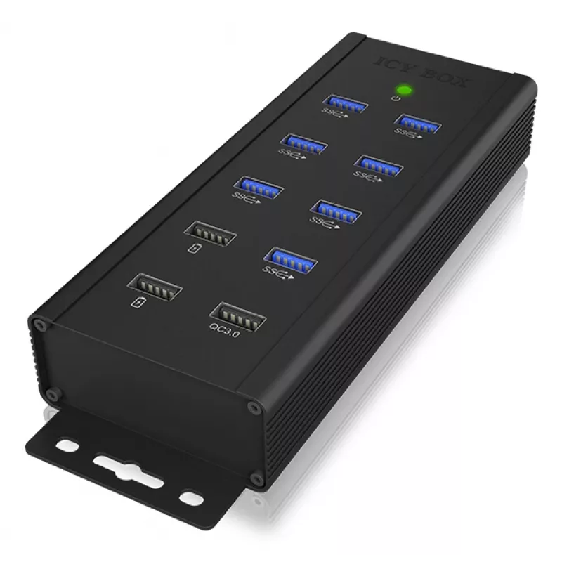 ICY BOX IB-HUB1703-QC3 USB 3.2 Gen 1 (3.1 Gen 1) Type-B 5000 Mbit/s Must