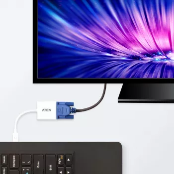 ATEN Mini DisplayPort VGA-ks muundur, Mini DisplayPort, VGA (D-Sub), isane, emane, sirge, sirge