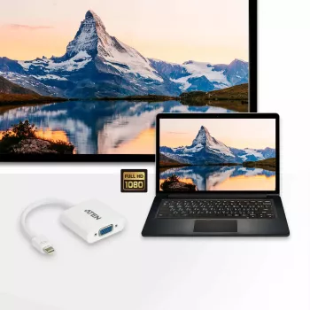 ATEN Mini DisplayPort VGA-ks muundur, Mini DisplayPort, VGA (D-Sub), isane, emane, sirge, sirge