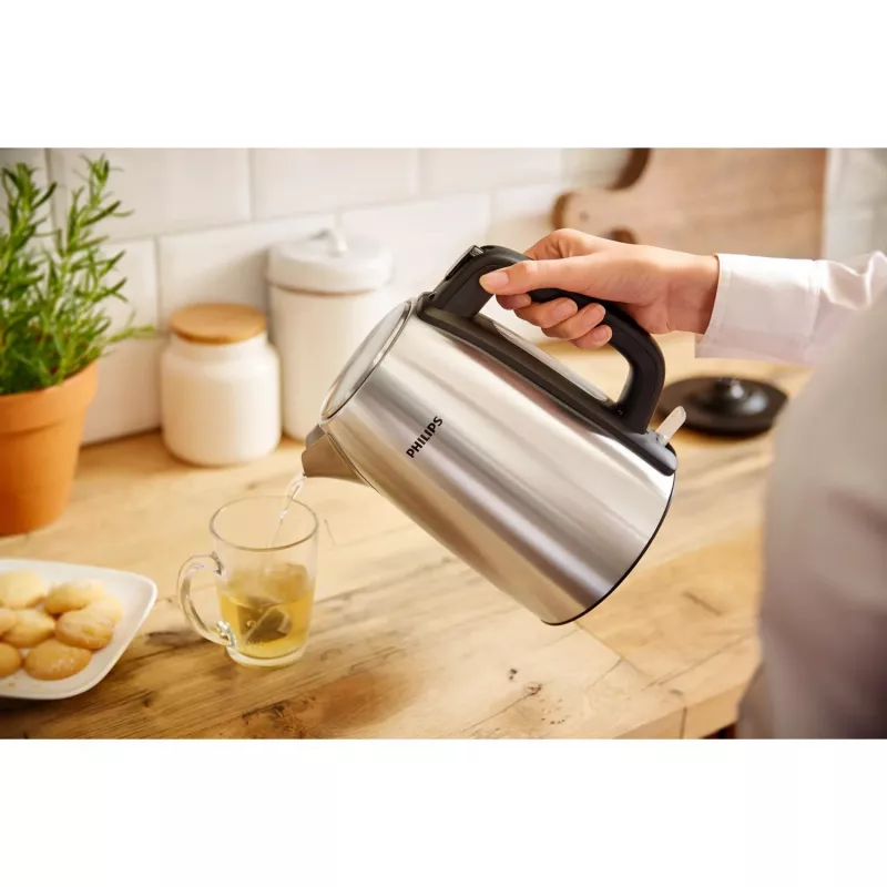 Philips Viva Collection HD9351/90 Veekeetja, 1.7 L, 2020 W, Metall, Veetaseme indikaator, Juhtmeta, Filtreerimine
