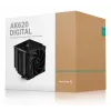 Õhkjahuti DeepCool AK620 12 cm, kaks 120 mm ventilaatorit, 6 soojustoru, TDP 260 W, PWM, FDB, kõrgus 160 mm, must