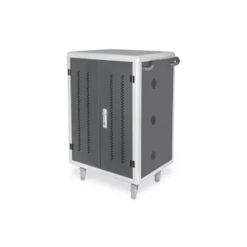 DIGITUS laadimiskäru 30 laadimisalusega, 15.6 tolli, must 1100 x 700 x 650 mm, sisaldab USB, PDU, ventilaator