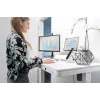 DIGITUS elektriliselt reguleeritava kõrgusega laud 120x60x12cm USB-ga valge