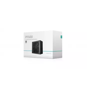 Toiteplokk DeepCool PF600 600 W, ATX 2.4, 80 PLUS, 48 A +12 V liinil, 120 mm ventilaator, mittemodulaarne