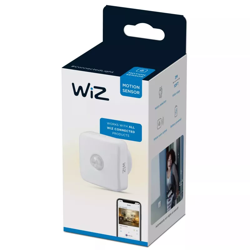 WiZ Motion Sensor, Wall, Indoor, Valge, IP20, plastik, III