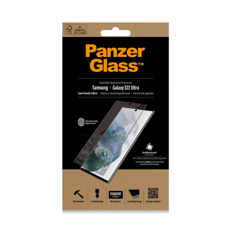 PanzerGlass ® UltraForce1 Samsung Galaxy S22 Ultra 5G | Ekraanikaitse