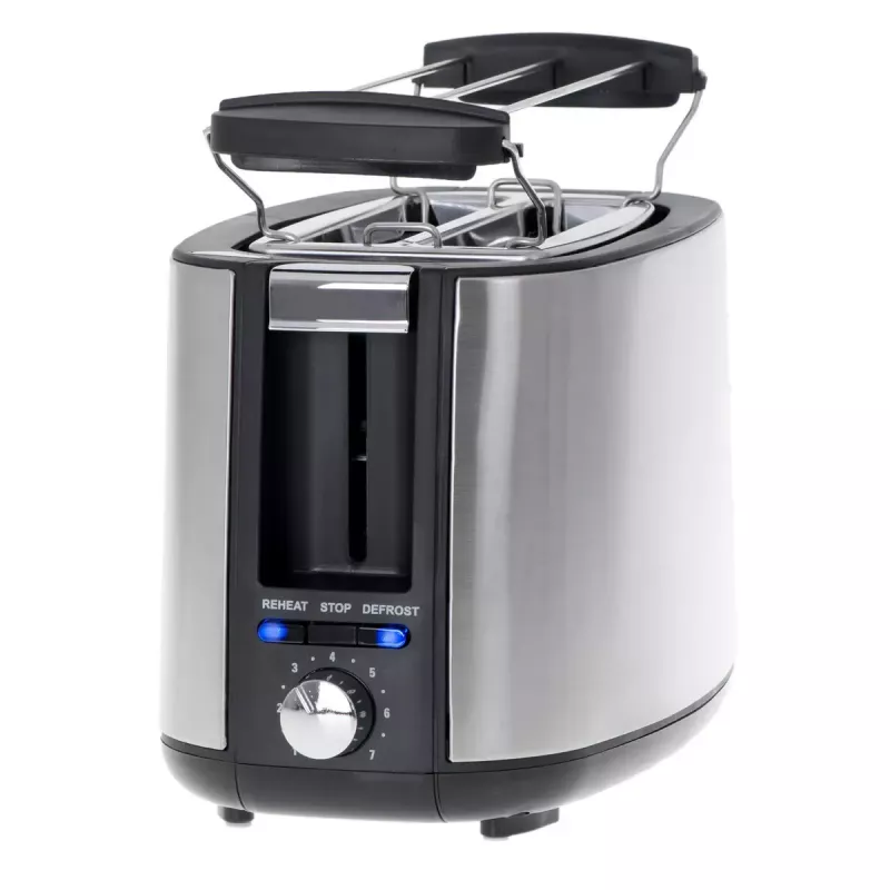 Röster Adler AD 3214, 2-kohaline roostevaba teras, 900 W, 7 pruunistustaset, sulatus/soojendus/automaatne väljalülitus