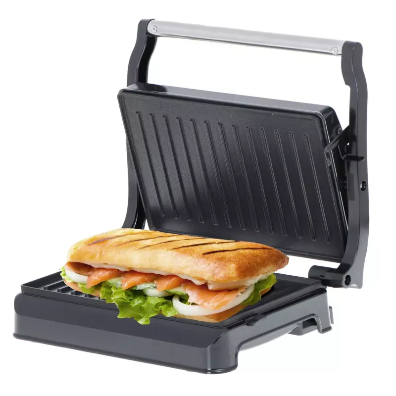 Kontaktgrill Adler AD 3052 ristkülikukujuline teras/must, 1200 W, restpind, lukustatav kaas