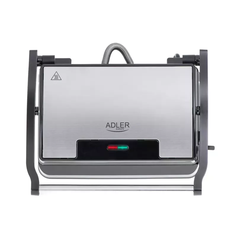 Kontaktgrill Adler AD 3052 ristkülikukujuline teras/must, 1200 W, restpind, lukustatav kaas