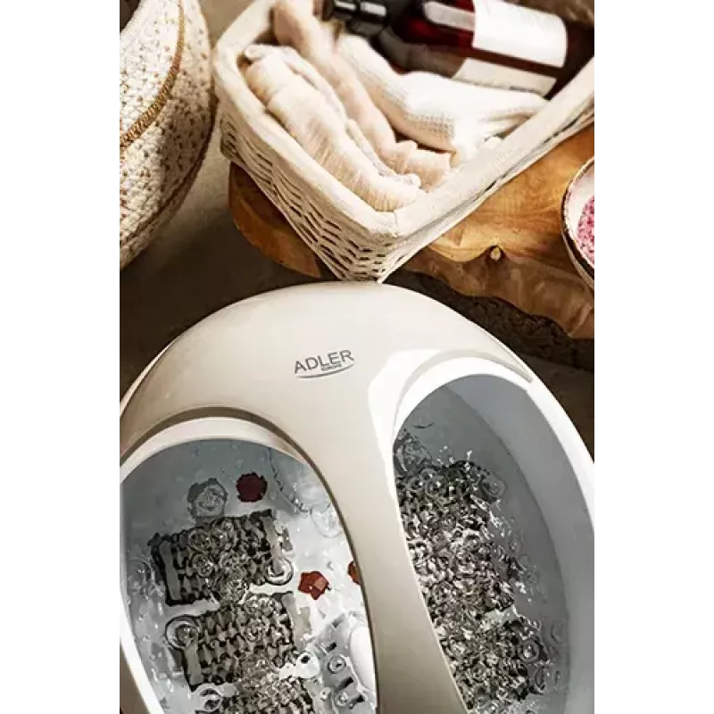 Jalavann Adler AD 2177 — infrapuna-jalamassažöör soojendusega, vibratsiooni, mullidega, 450 W, 5,6 L paak, ergonoomiline käepide