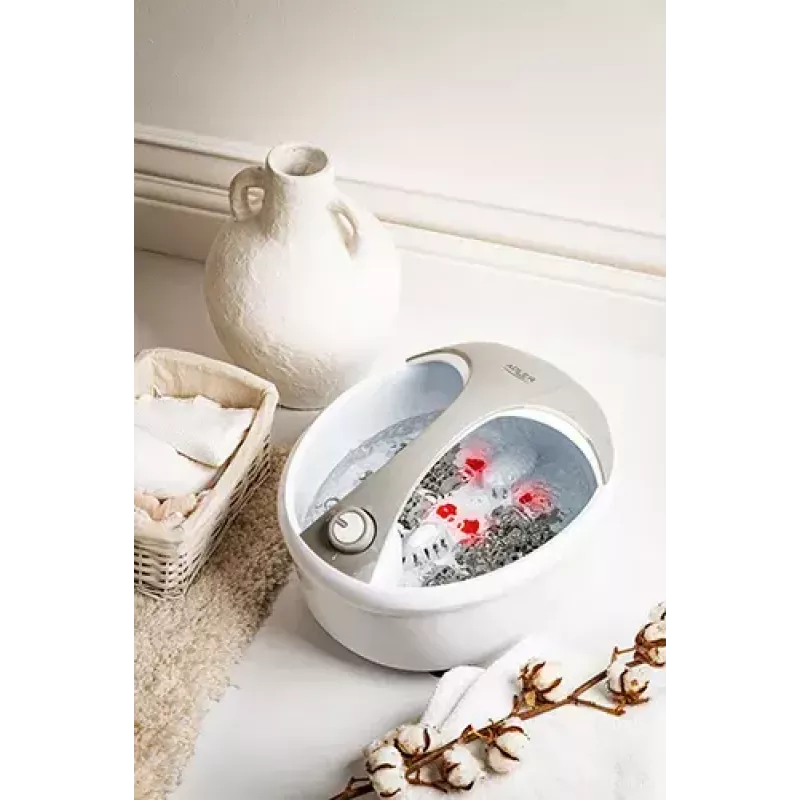 Jalavann Adler AD 2177 — infrapuna-jalamassažöör soojendusega, vibratsiooni, mullidega, 450 W, 5,6 L paak, ergonoomiline käepide