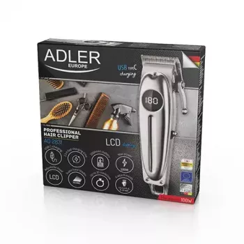 Juukselõikurid Adler AD 2831 Hõbedane Roostevaba teras V-kujuline 1 mm