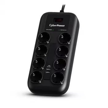 CyberPower P0820SUF0-DE liigpingekaitse Must 8 vahelduvvoolu pistikupesa 200–250 V 1,8 m