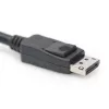 DIGITUS DisplayPort-ühenduskaabel, DP M/M, 3m lukuga, Ultra HD 8K, vers. 1.3/1.4, must