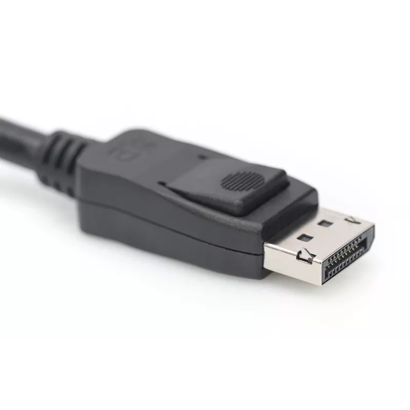 DIGITUS DisplayPort-ühenduskaabel, DP M/M, 3m lukuga, Ultra HD 8K, vers. 1.3/1.4, must
