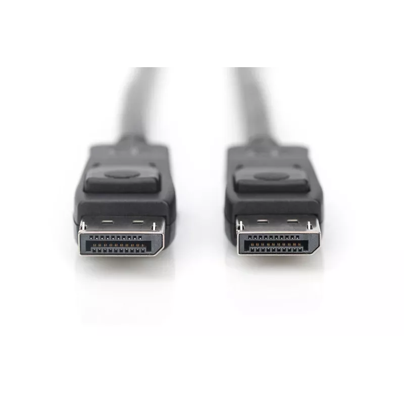 DIGITUS DisplayPort-ühenduskaabel, DP M/M, 3m lukuga, Ultra HD 8K, vers. 1.3/1.4, must