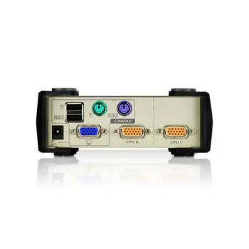 ATEN 2-pordiline USB - PS/2 VGA KVM-lüliti (sisaldab KVM-kaableid), 2048 x 1536 pikslit, QXGA, 0,72 W, helehall