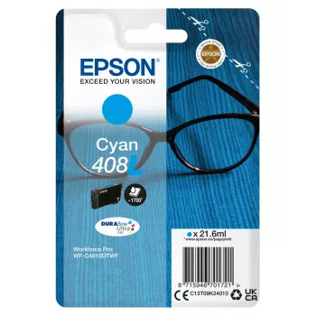 Epson 408L DURABrite Ultra tindikassett 1 tk originaal suure (XL) mahutavusega tsüaan