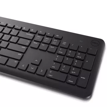 Juhtmevaba klaviatuuri ja hiire komplekt Dell KM3322W — Täissuuruses QWERTY, RF-juhtmevaba, must, kontorikasutus