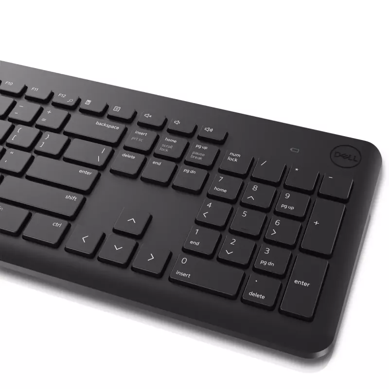 Juhtmevaba klaviatuuri ja hiire komplekt Dell KM3322W — Täissuuruses QWERTY, RF-juhtmevaba, must, kontorikasutus