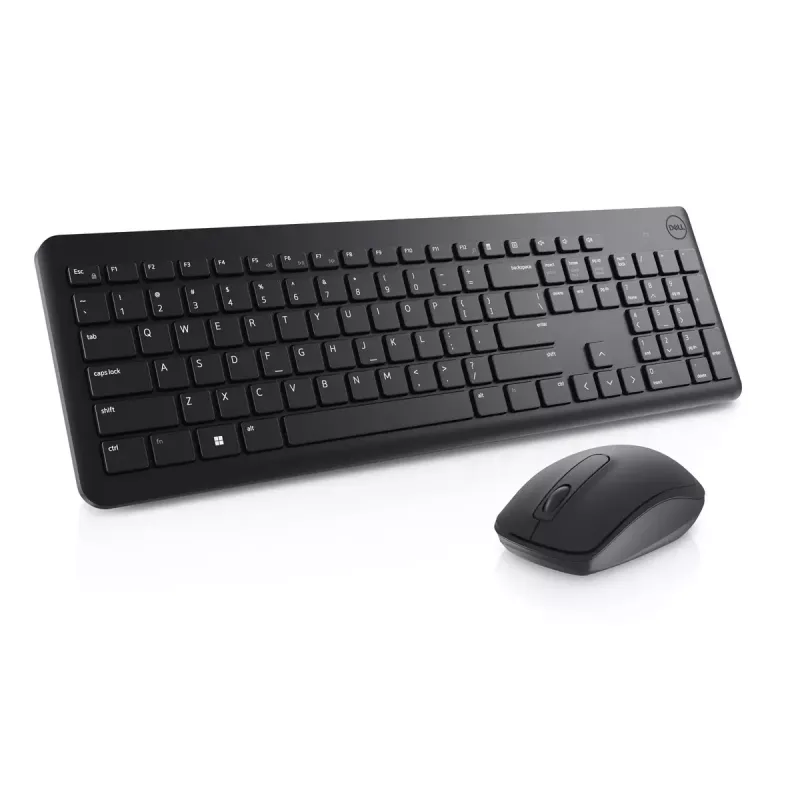 Juhtmevaba klaviatuuri ja hiire komplekt Dell KM3322W — Täissuuruses QWERTY, RF-juhtmevaba, must, kontorikasutus