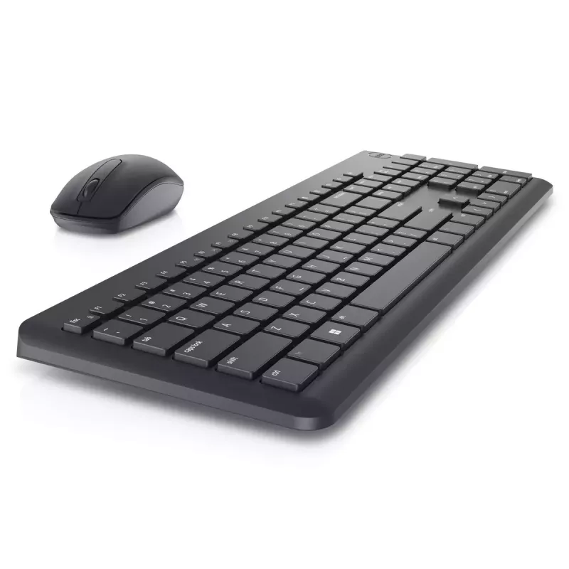 Juhtmevaba klaviatuuri ja hiire komplekt Dell KM3322W — Täissuuruses QWERTY, RF-juhtmevaba, must, kontorikasutus