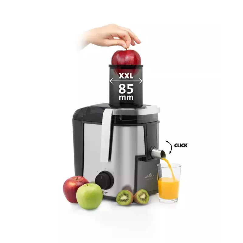 Tsentrifugaalmahlapress ETA Fresher II 800 W, 0,8 L mahlanõu, must/roostevaba teras