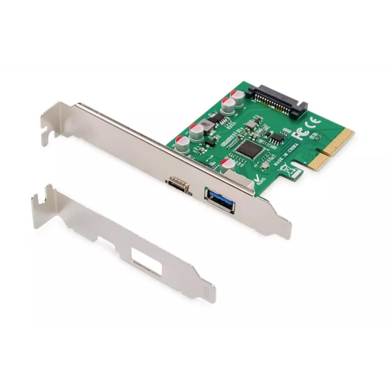 DIGITUS PCIe kaart USB-C + USB-A, kuni 10 Gbit/s