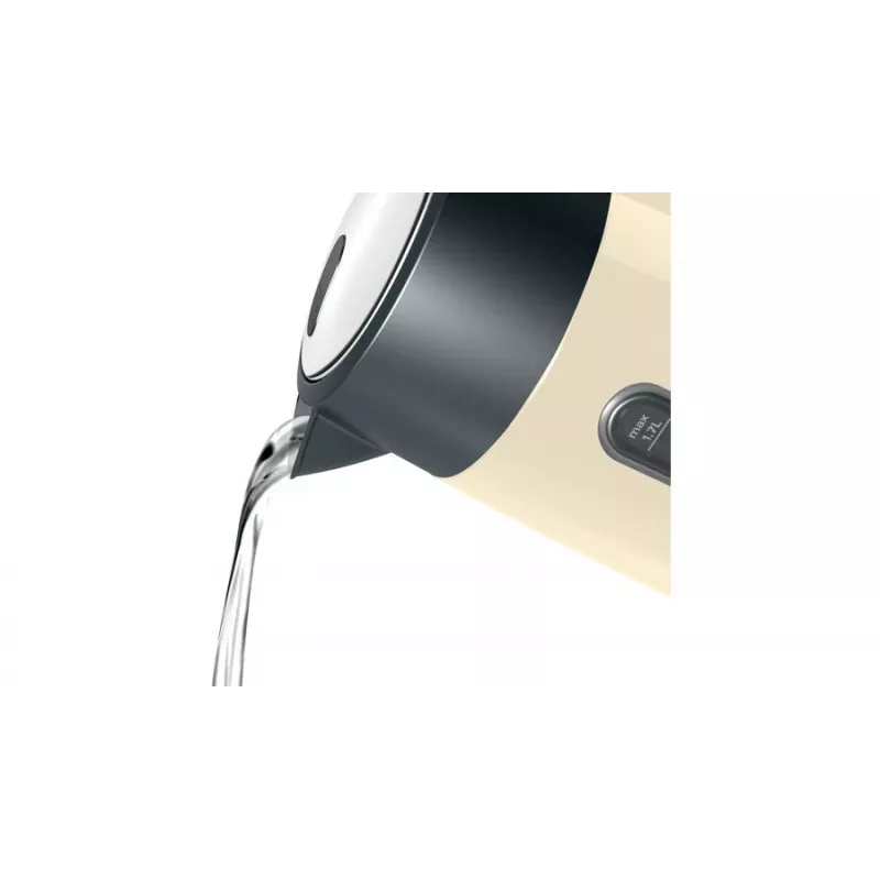 Elektriline veekeetja Bosch TWK4P437 1,7 L, 2400 W, roostevabast terasest korpus, juhtmevaba, beež/must
