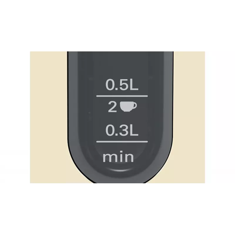 Elektriline veekeetja Bosch TWK4P437 1,7 L, 2400 W, roostevabast terasest korpus, juhtmevaba, beež/must