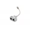 DIGITUS CAT 5e patch-kaabli adapter 2x RJ45 emane kuni 1x RJ45 isane 0,19 m