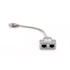 DIGITUS CAT 5e patch-kaabli adapter 2x RJ45 emane kuni 1x RJ45 isane 0,19 m