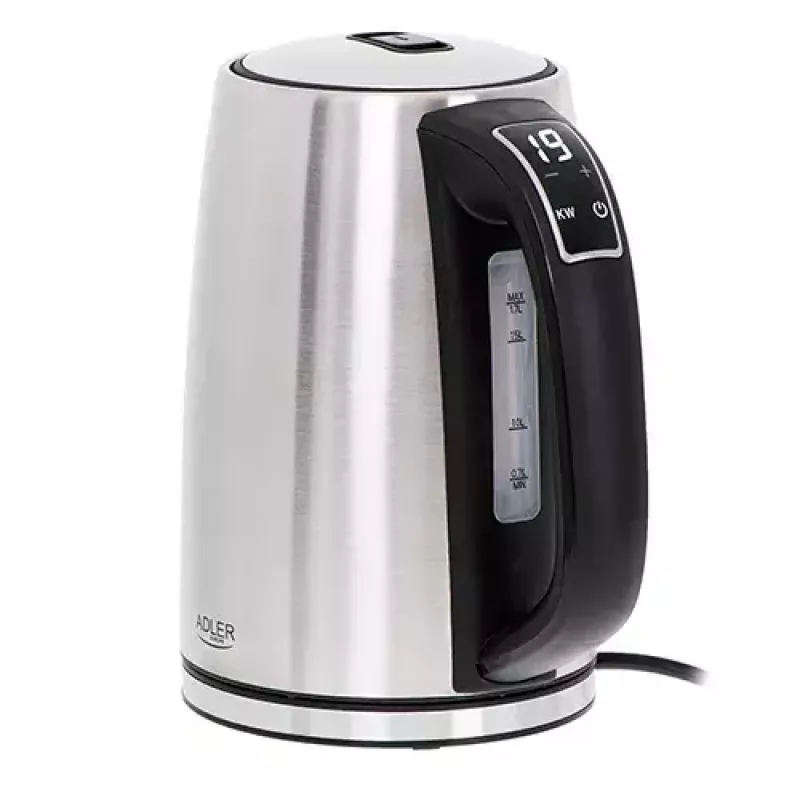 Elektriline veekeetja Adler AD 1340 1,7 L 2200 W Must Hõbedane