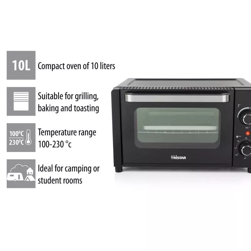 Miniahju Tristar OV-3615 10L 800W Must Vabaltseisev