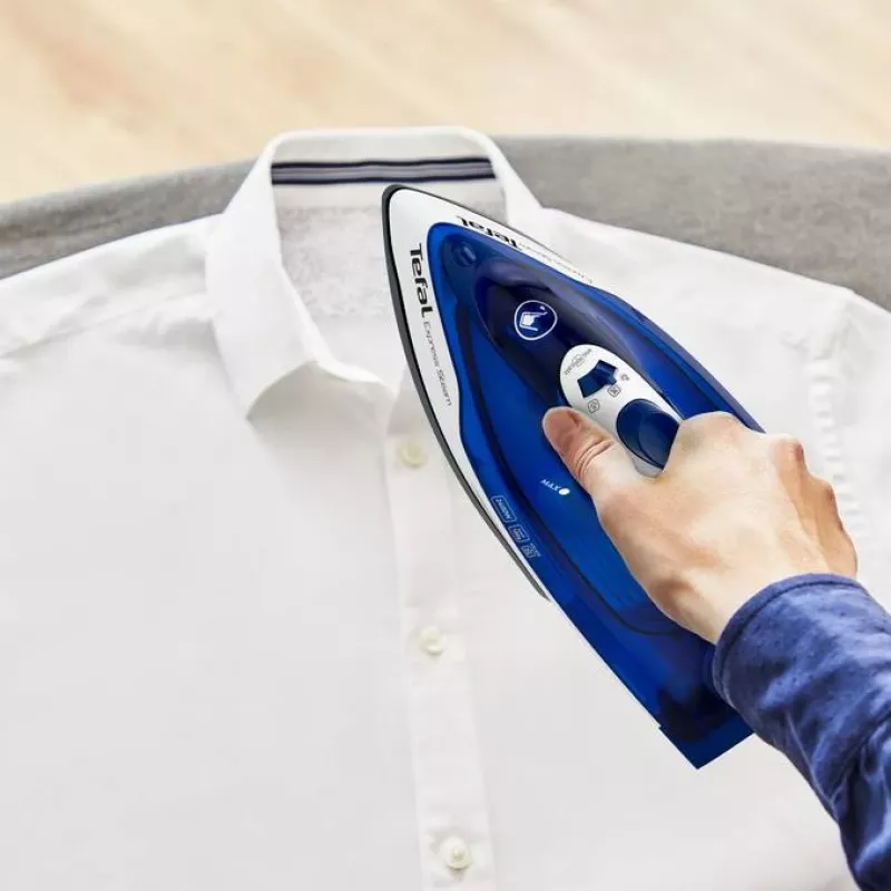 Tefal FV2838 Dry & Steam iron Cerilium soleplate 2400 W Blue, Valge