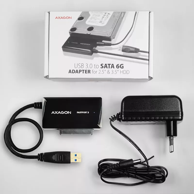 Axagon ADSA-FP3 USB 3.0 - SATA 6G adapter kõigi SATA ketaste ja draivide ühendamiseks