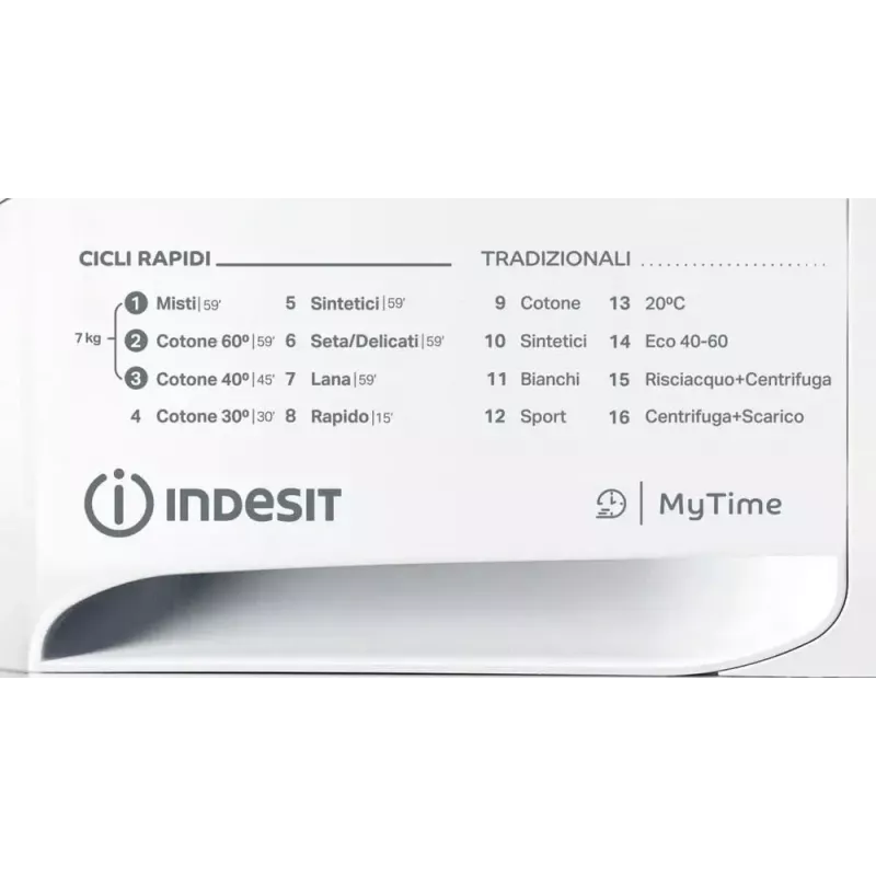 Eestlaaditav pesumasin Indesit MTWA 71252 W IT — 7 kg, 1200 p/min, E-klass, valge