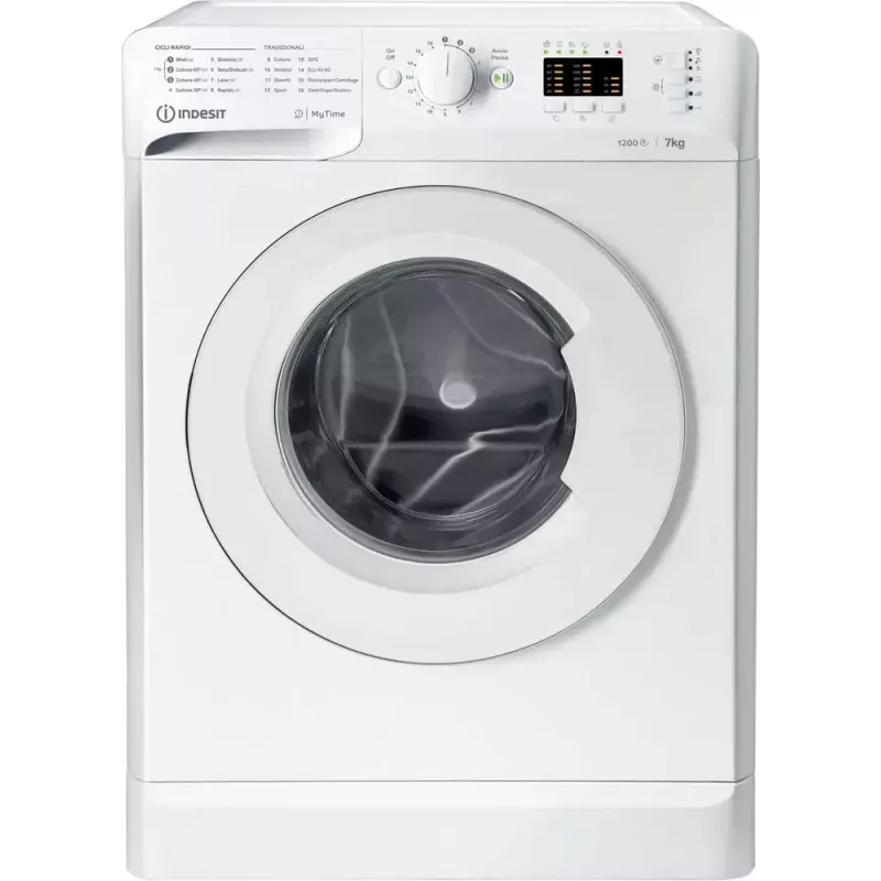 Eestlaaditav pesumasin Indesit MTWA 71252 W IT — 7 kg, 1200 p/min, E-klass, valge