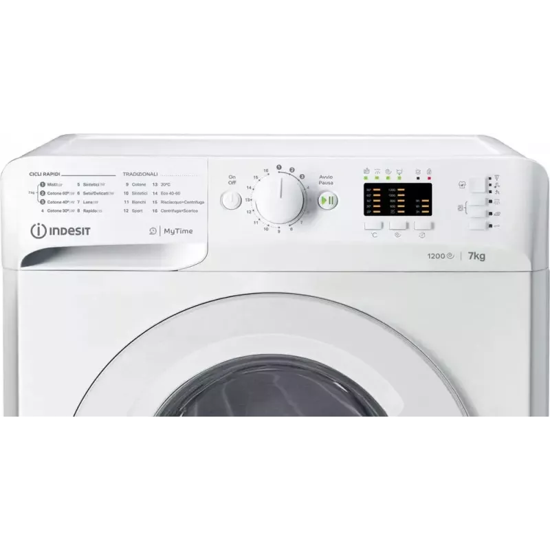 Eestlaaditav pesumasin Indesit MTWA 71252 W IT — 7 kg, 1200 p/min, E-klass, valge