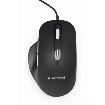GEMBIRD optiline LED hiir MUS-6B-02 juhtmega USB - 6 nupuga ratas must
