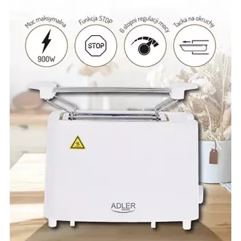 Röster Adler AD 3223 2 viilu 750 W Valge