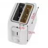 Röster Adler AD 3223 2 viilu 750 W Valge