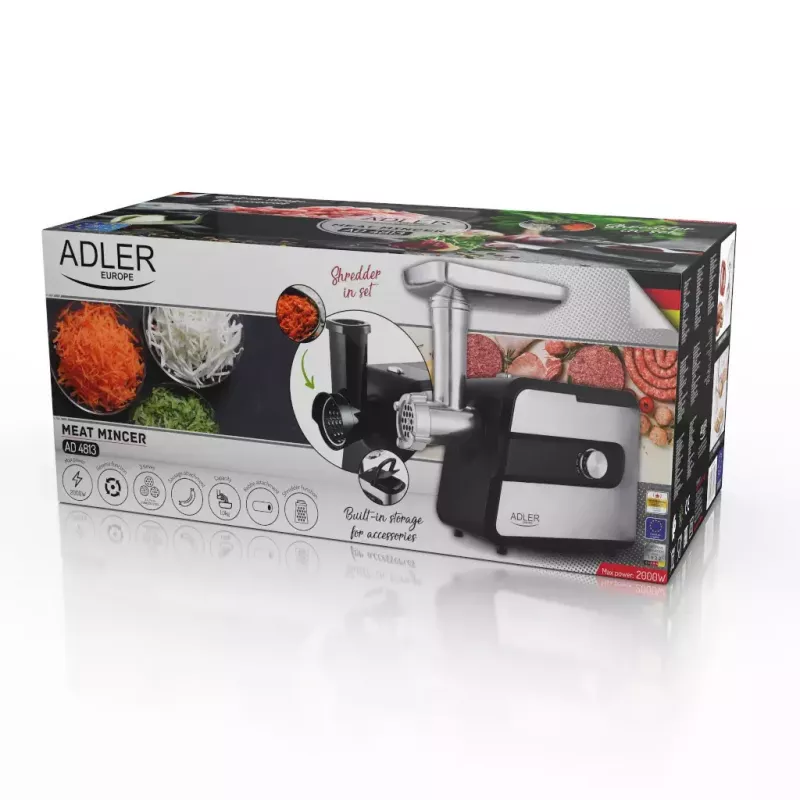 Mincer Adler AD 4813 2000 W Must Silver