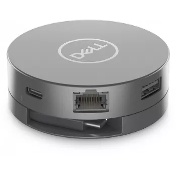 DELL 6-ühes USB-C mitme pordi adapter - DA305, juhtmega, USB 3.2 Gen 2 (3.1 Gen 2) Type-C, 10,100,1000 Mbit/s, hõbedane, 3840 x 2160 pikslit, Dell