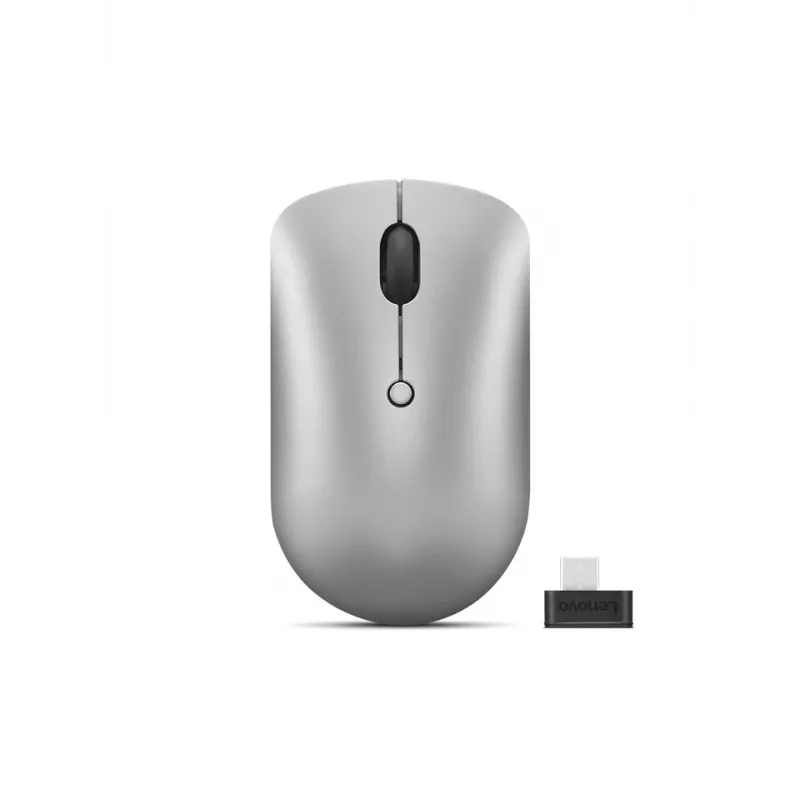 Juhtmeta kahekäeline hiir Lenovo 540 — RF, 2400 DPI, 4 nuppu, USB-C vastuvõtja, hall