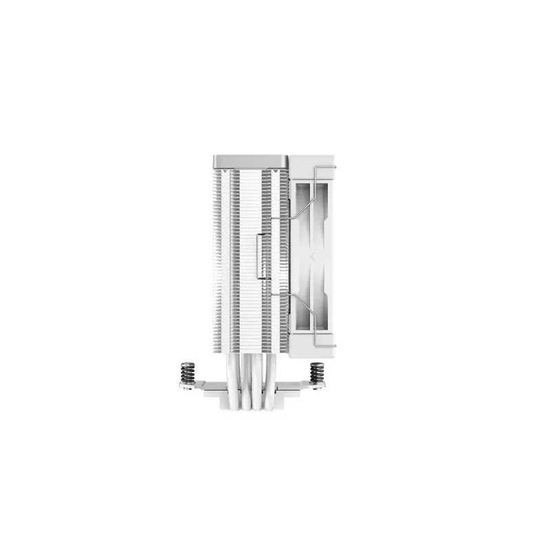 Õhkjahuti DeepCool AK400 WH — 4×6 mm vasest soojustorud, 120 mm FDB-ventilaator, 1850 p/min, 66,47 CFM, ühildub LGA 1700 ja levinud Inteli/AMD pesadega, valge