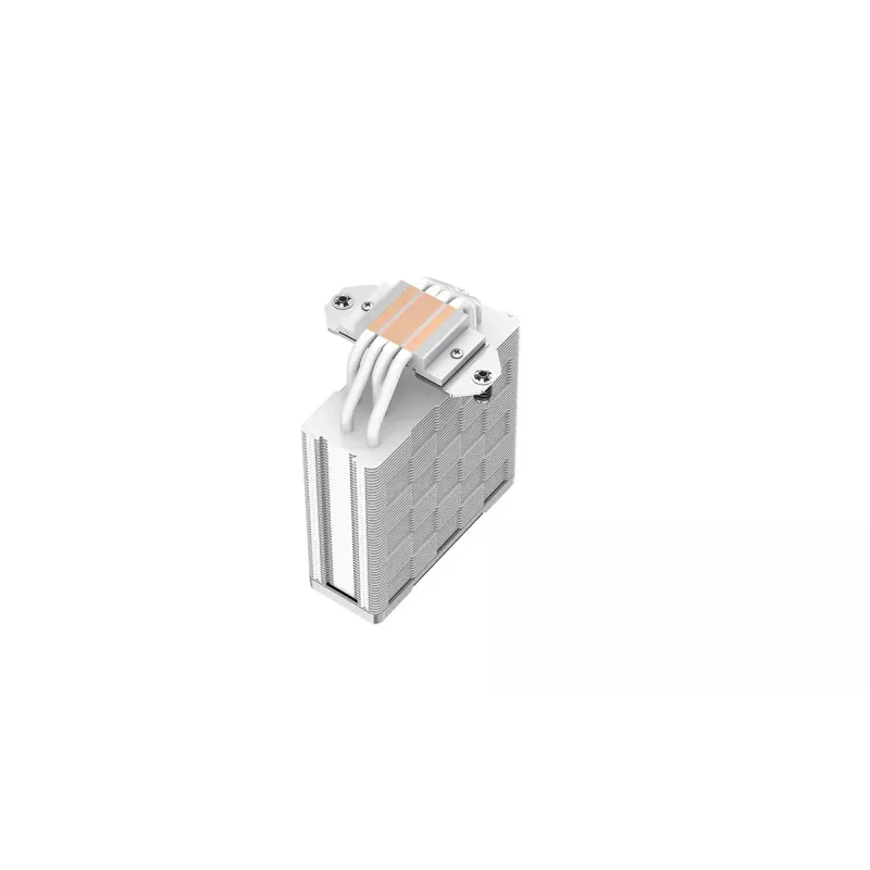 Õhkjahuti DeepCool AK400 WH — 4×6 mm vasest soojustorud, 120 mm FDB-ventilaator, 1850 p/min, 66,47 CFM, ühildub LGA 1700 ja levinud Inteli/AMD pesadega, valge